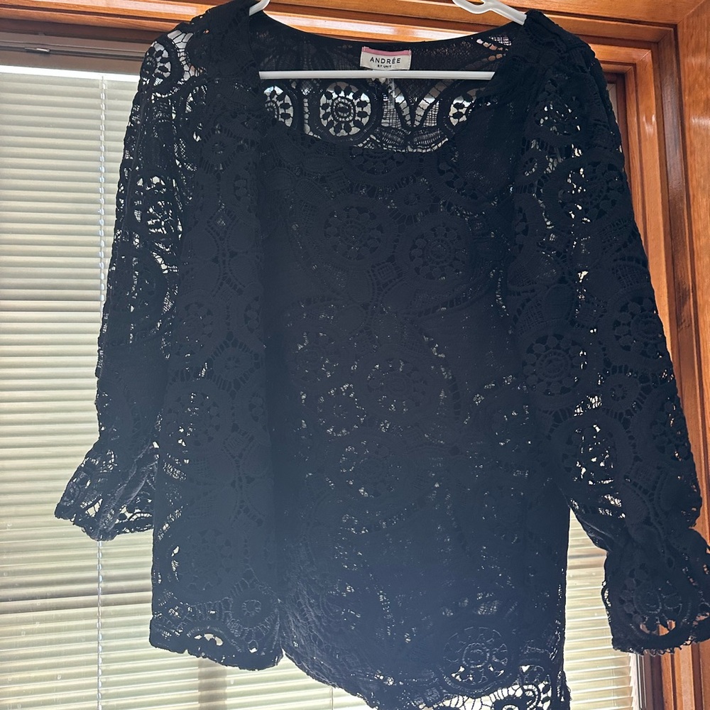 Andree Black Lace Women's Top